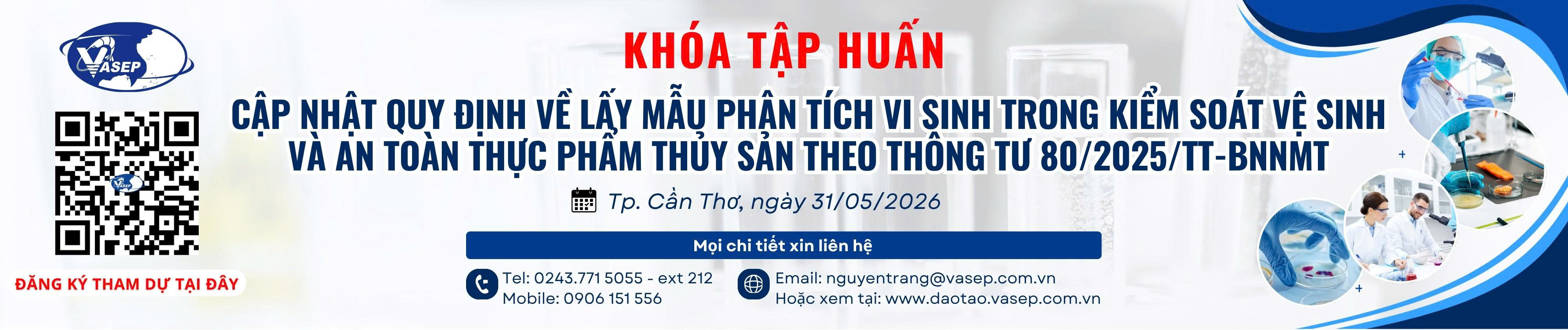 Cập nhật quy định về lấy mẫu phân tích vi sinh trong kiểm soát vệ sinh và an toàn thực phẩm thủy sản theo Thông tư 80/2025/TT-BNNMT