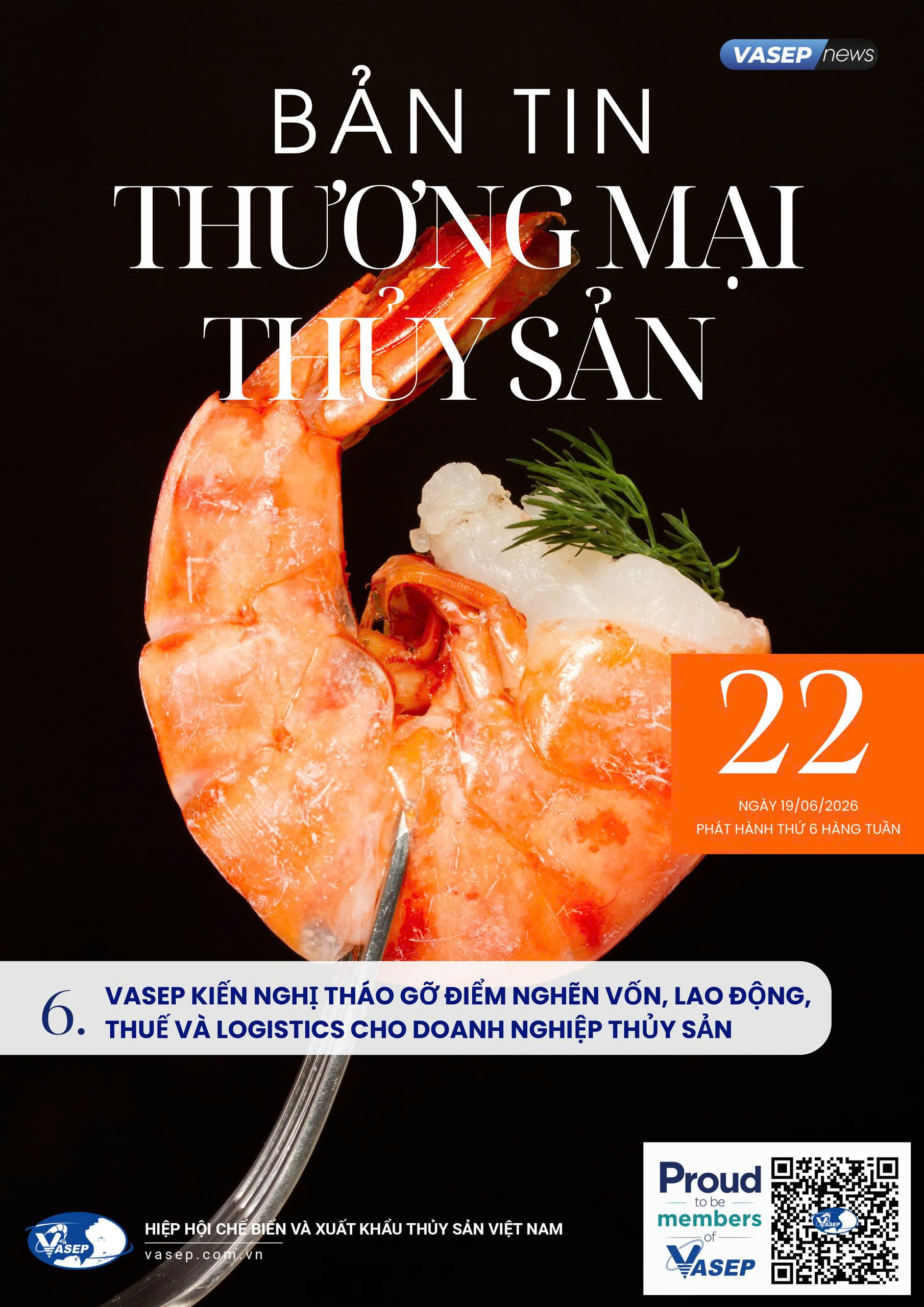 Bản tin tuần Thương mại Thủy sản số 22-2026