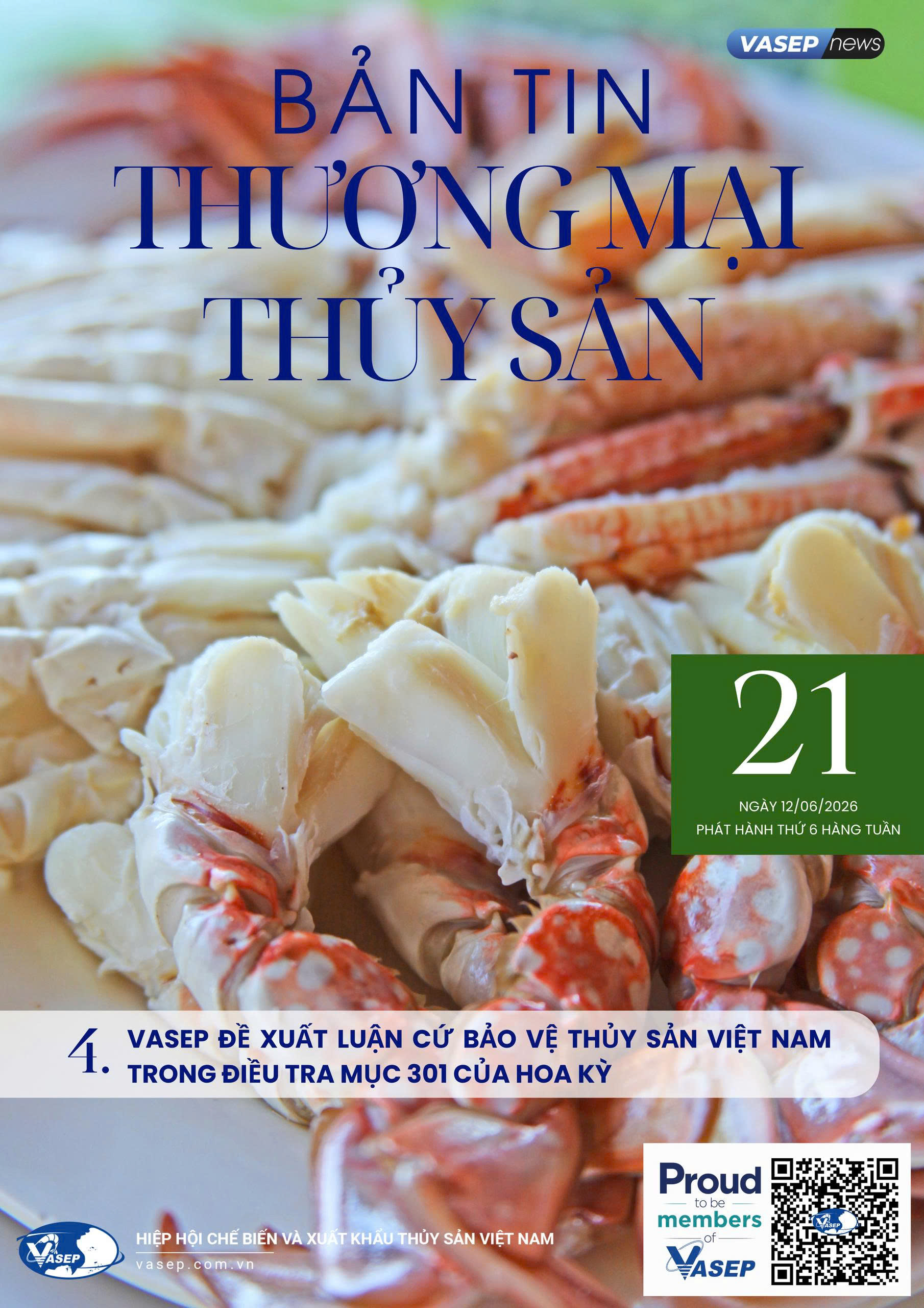 Bản tin tuần Thương mại Thủy sản số 21-2026