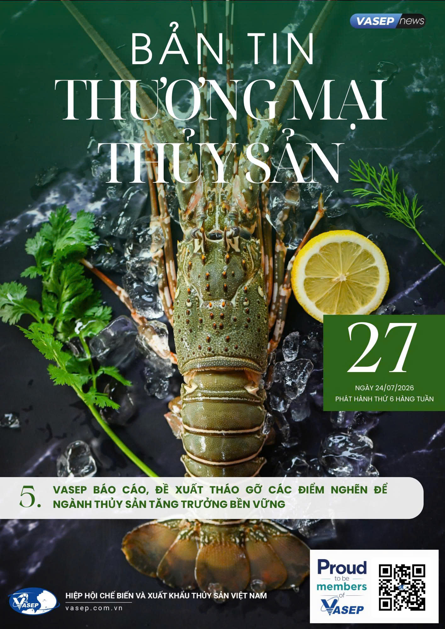 Bản tin tuần Thương mại Thủy sản số 27-2026