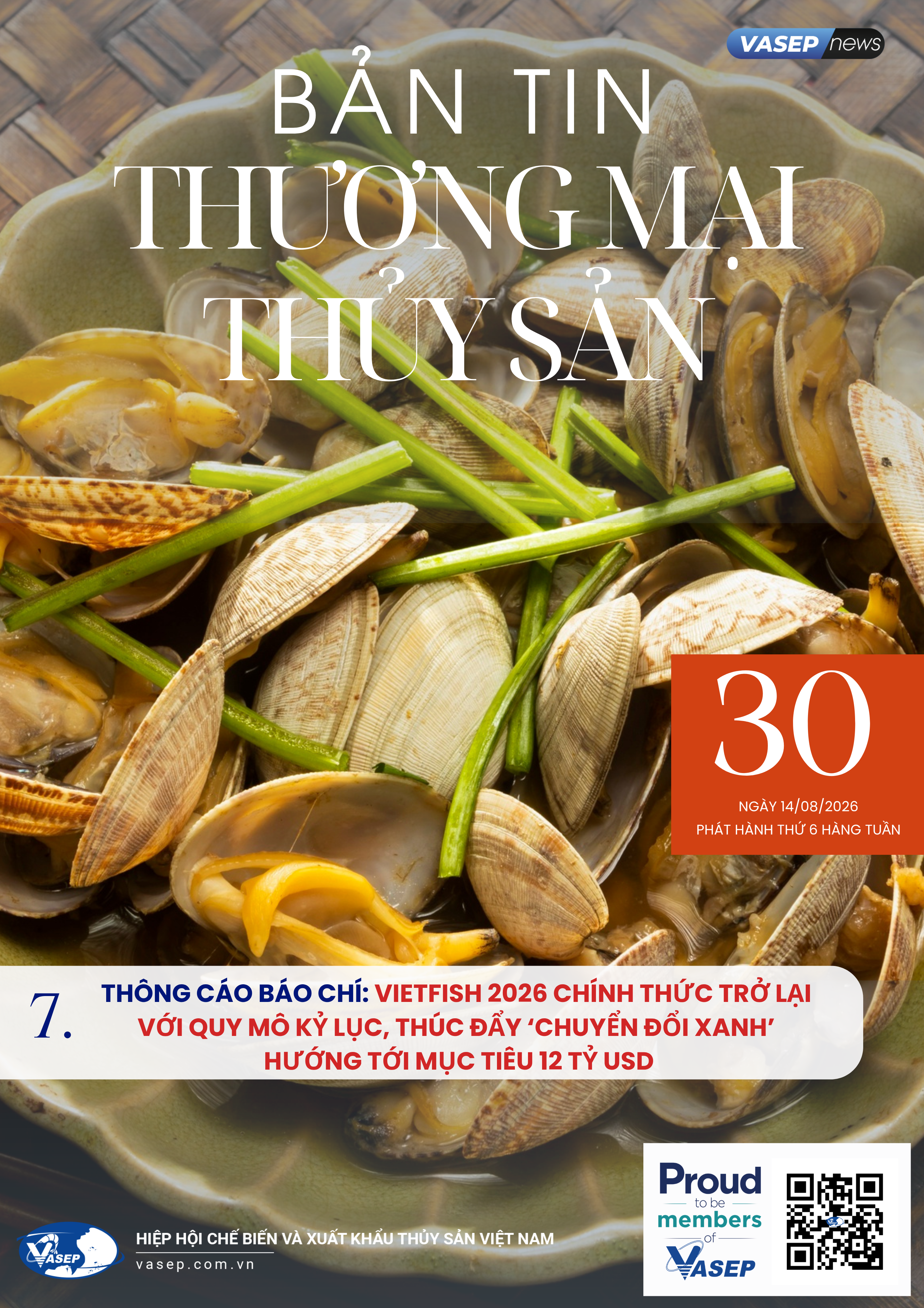 Bản tin tuần Thương mại Thủy sản số 30-2026