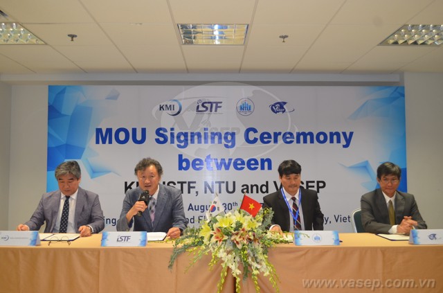 Lễ ký kết thỏa thuận hợp tác giữa KMI, ISTF, NTU và VASEP
