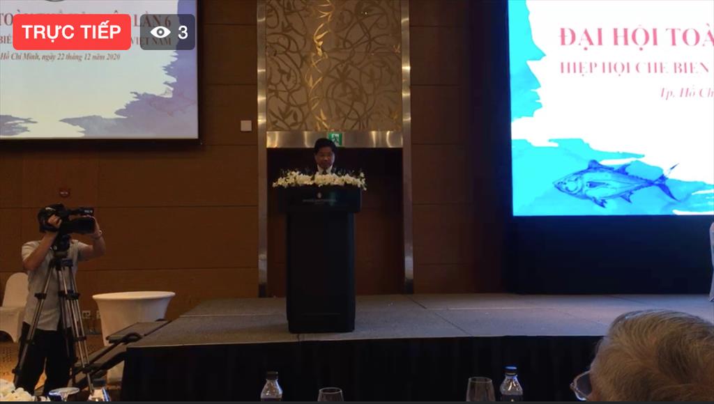 (LIVE) Thứ trưởng Lê Quốc Doanh phát biểu tại Đại hội toàn thể Hội viên VASEP lần VI