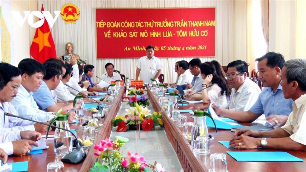 Mô hình tôm-lúa hữu cơ ở Kiên Giang được người dân hưởng ứng