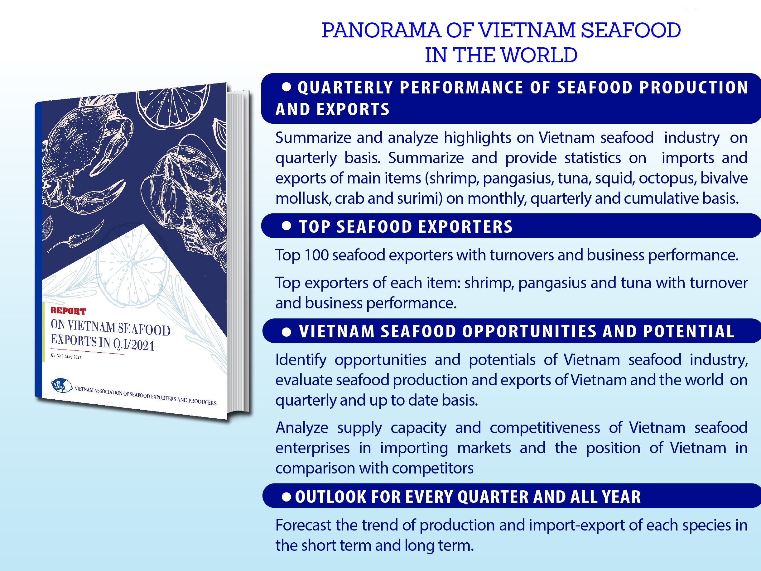 VASEP: Report on Vietnam seafood exports 