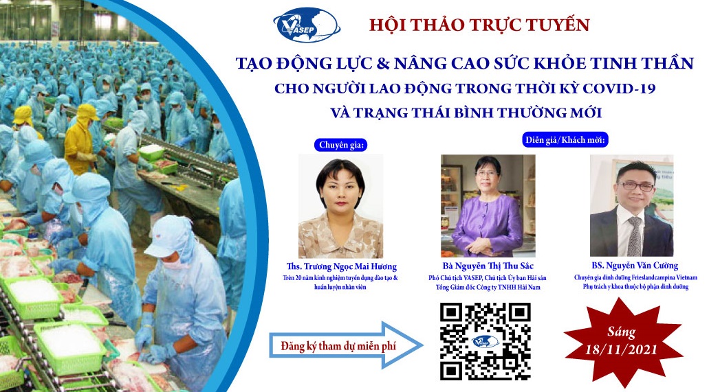 Mời tham dự Hội thảo : Tạo động lực và nâng cao sức khỏe tinh thần cho người lao động trong thời kỳ Covid-19 và trạng thái bình thường mới