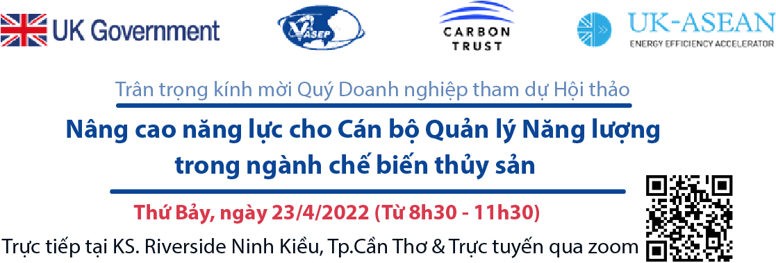 Hội thảo kết hợp "Nâng cao năng lực cho cán bộ quản lý năng lượng trong ngành chế biến thủy sản"