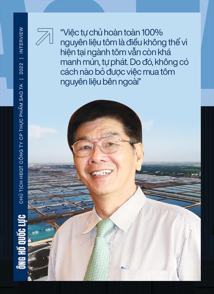 Chủ tịch Sao Ta: Việc tự chủ 100% tôm nguyên liệu là điều không thể