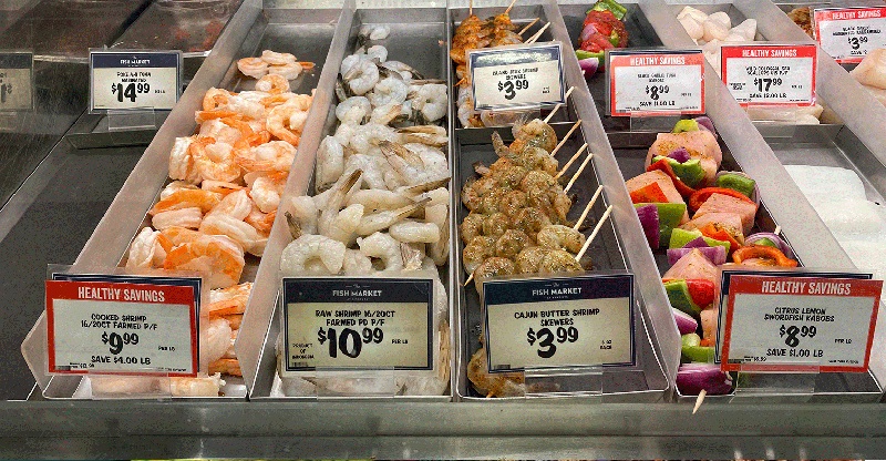Doanh số bán tôm giảm tại các siêu thị Mỹ