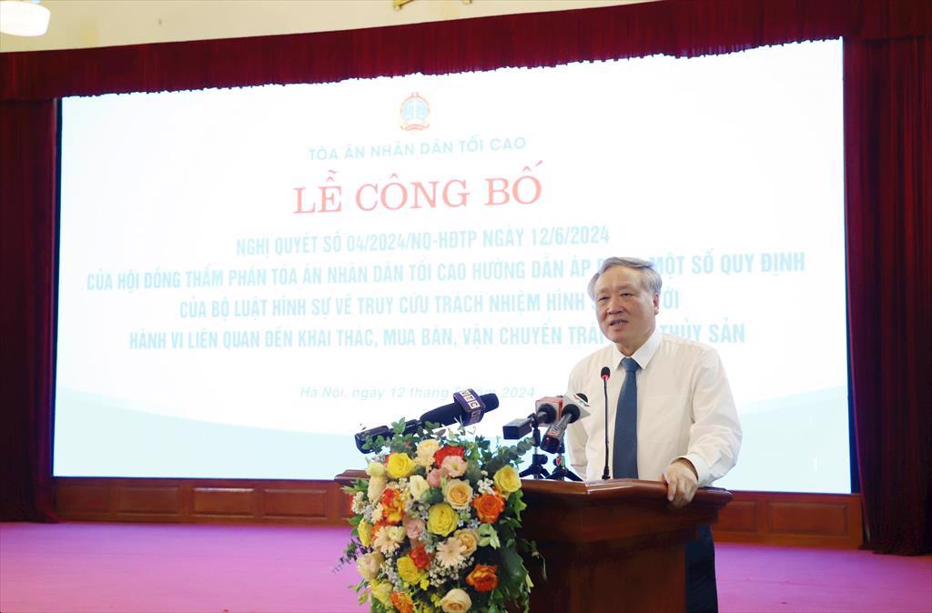 TANDTC công bố Nghị quyết hướng dẫn xử lý với những hành vi liên quan đến khai thác, mua bán trái phép thủy sản