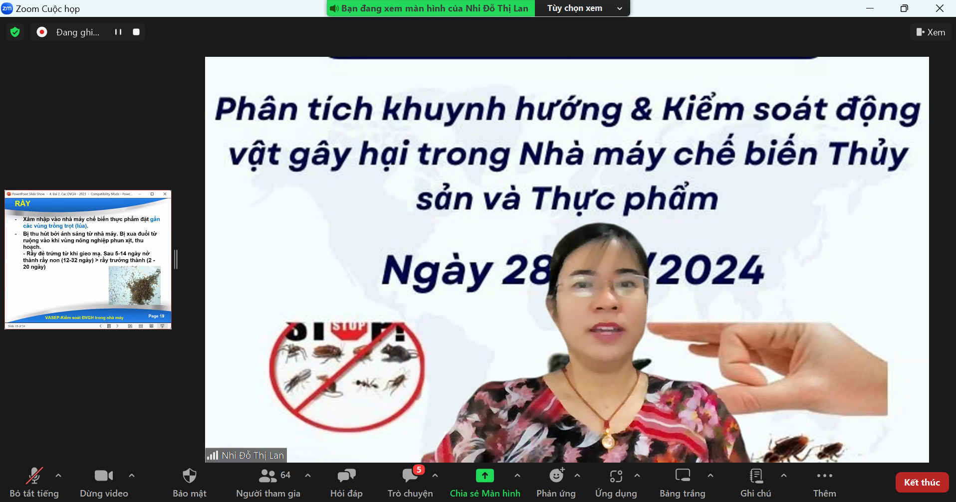 Phân tích khuynh hướng & Kiểm soát động vật gây hại trong Nhà máy chế biến Thủy sản và thực phẩm