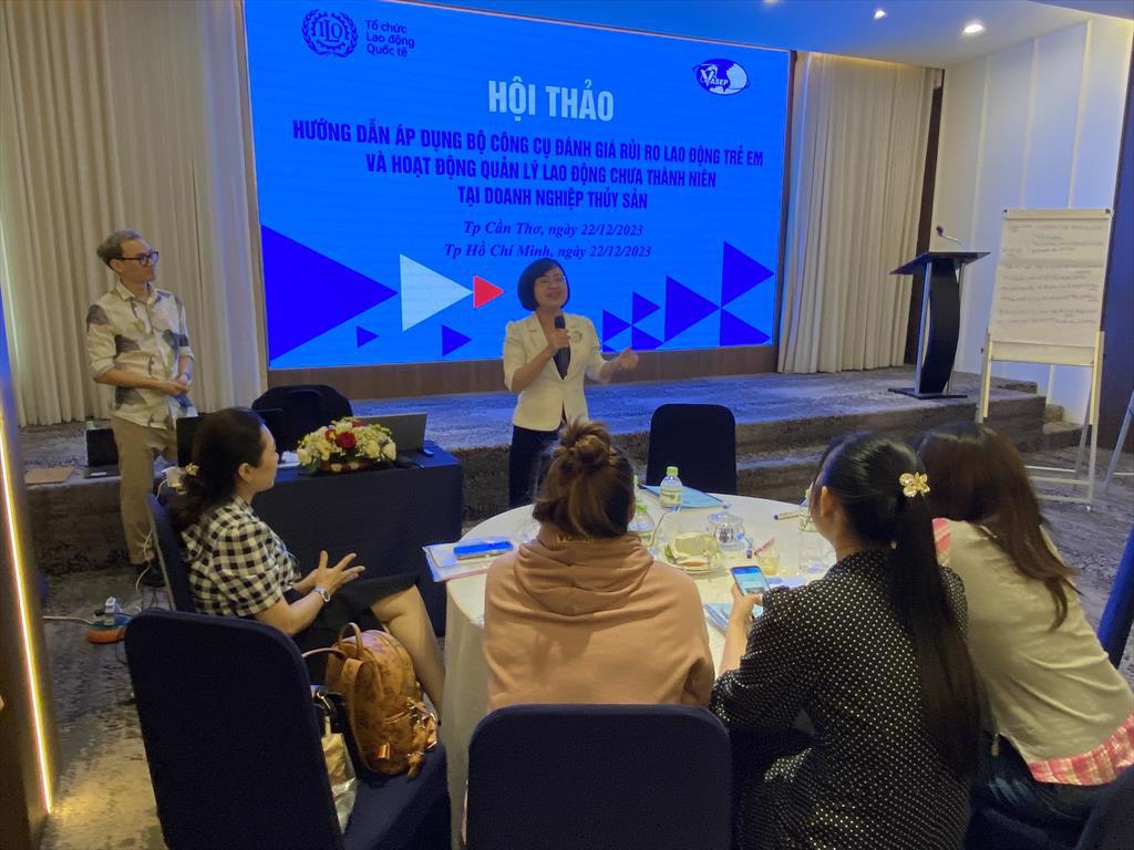 Hướng dẫn áp dụng Bộ công cụ đánh giá rủi ro lao động trẻ em và hoạt động quản lý lao động chưa thành niên tại doanh nghiệp thủy sản tại Tp. HCM (22/12/2023)