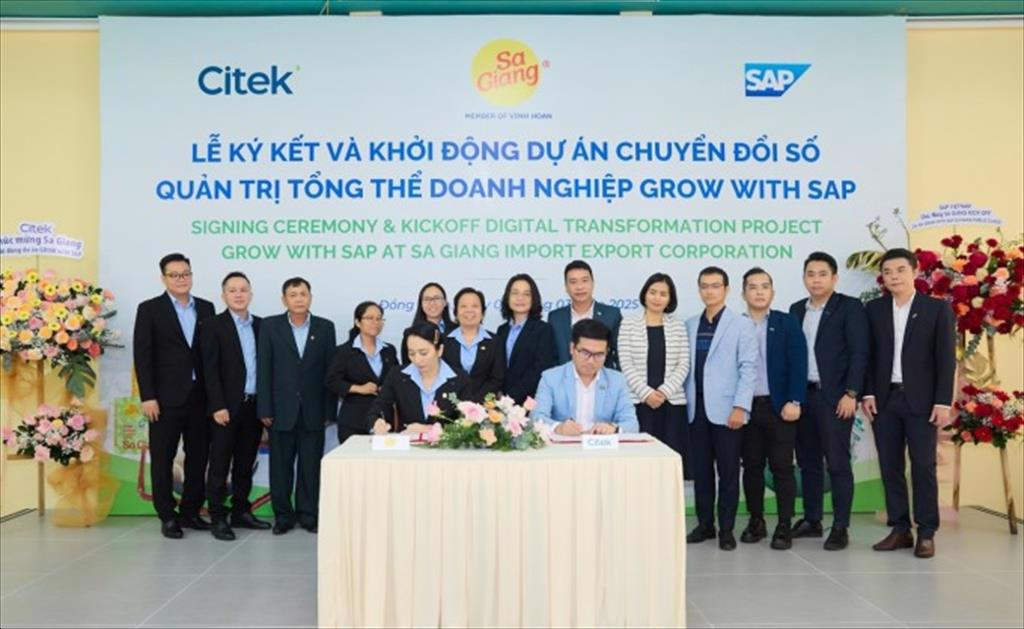 Sa Giang hợp tác Citek chuyển đổi số quản trị tổng thể
