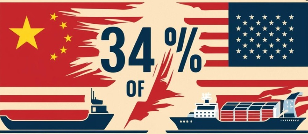 Trung Quốc trả đũa mức thuế 54% của Mỹ bằng thuế 34% đối với hàng hóa Hoa Kỳ