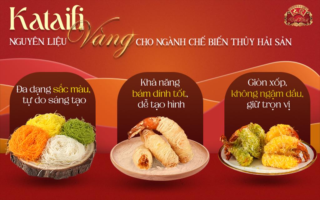 Sợi Kataifi chính thức sản xuất tại Việt Nam Giải pháp nguyên liệu tối ưu cho ngành chế biến thủy sản