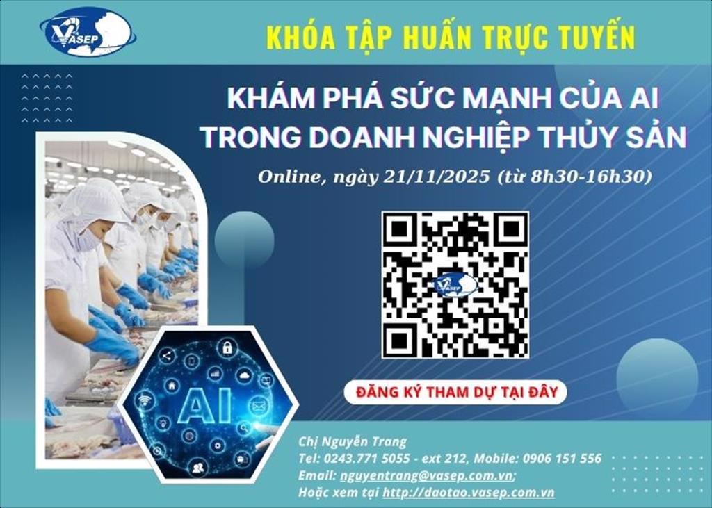 Khóa tập huấn Khám phá sức mạnh của AI trong doanh nghiệp thủy sản