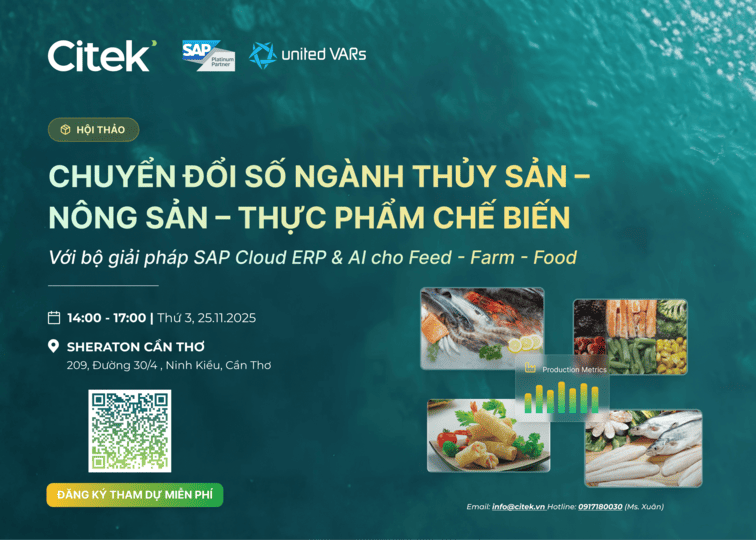 Citek_Hội thảo chuyển đổi số ngành thuỷ sản – nông sản – thực phẩm chế biến 