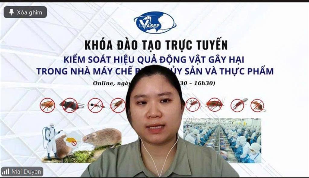 Khóa tập huấn: "Kiểm soát hiệu quả động vật gây hại trong nhà máy chế biến thủy sản và thực phẩm"