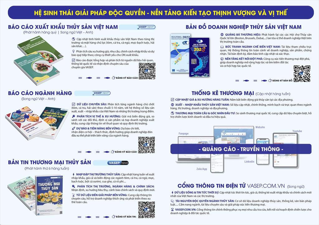 VASEP Data Hub – Hệ sinh thái dữ liệu và công cụ phục vụ doanh nghiệp thủy sản Việt Nam