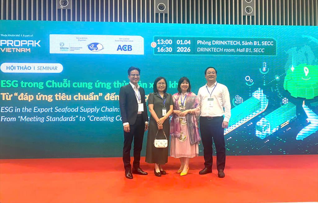 Chương trình Hội thảo: "ESG trong Chuỗi cung ứng thủy sản xuất khẩu: Từ “đáp ứng tiêu chuẩn” đến “tạo lợi thế cạnh tranh"