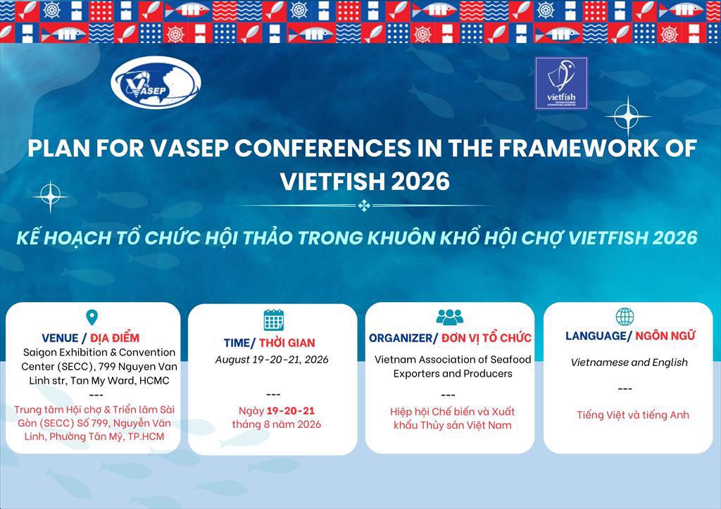 Kế hoạch tổ chức hội thảo trong khuôn khổ Hội chợ VIETFISH 2026