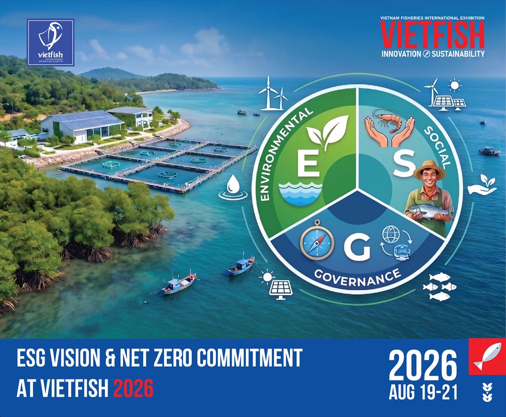 Sustainable seafood solutions ESG vision  net zero commitment at Vietfish 2026
