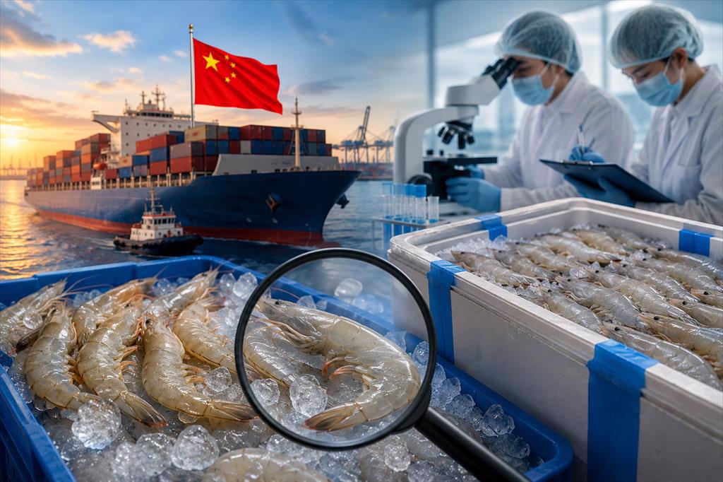 Trung Quốc tăng mạnh nhập khẩu tôm Ecuador dù siết chặt kiểm soát dư lượng metabisulfite