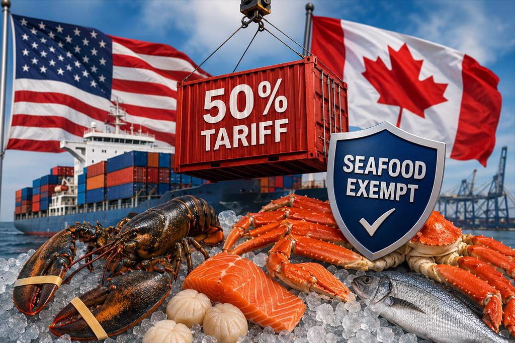 Vì sao Mỹ loại thủy sản Canada khỏi gói thuế bổ sung 50%
