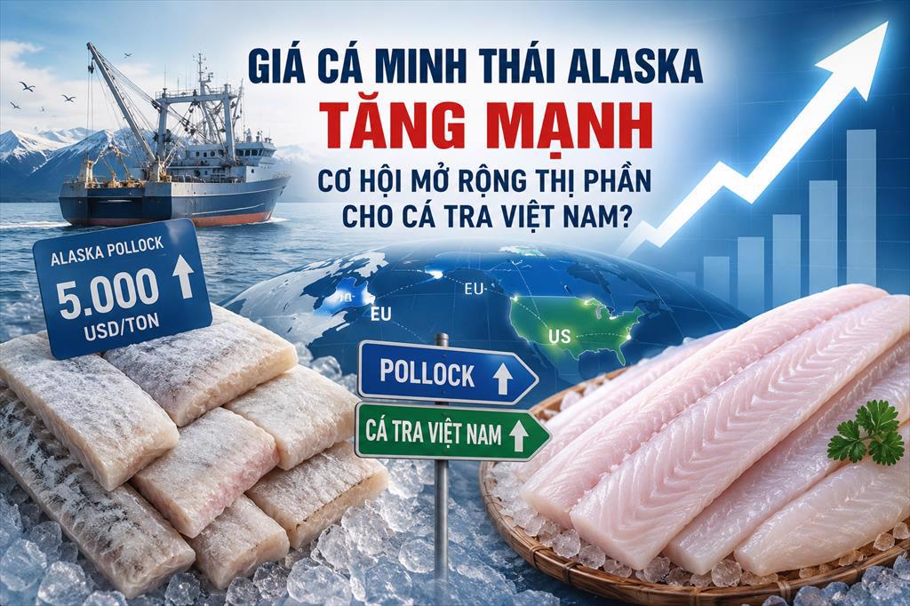 Giá cá minh thái Alaska tăng mạnh Cơ hội mở rộng thị phần cho cá tra Việt Nam