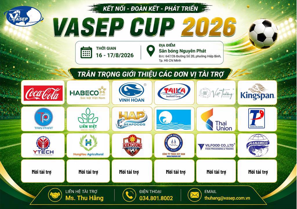 VASEP CUP 2026 20 đội bóng, 18 nhà tài trợ đồng hành trước ngày khởi tranh
