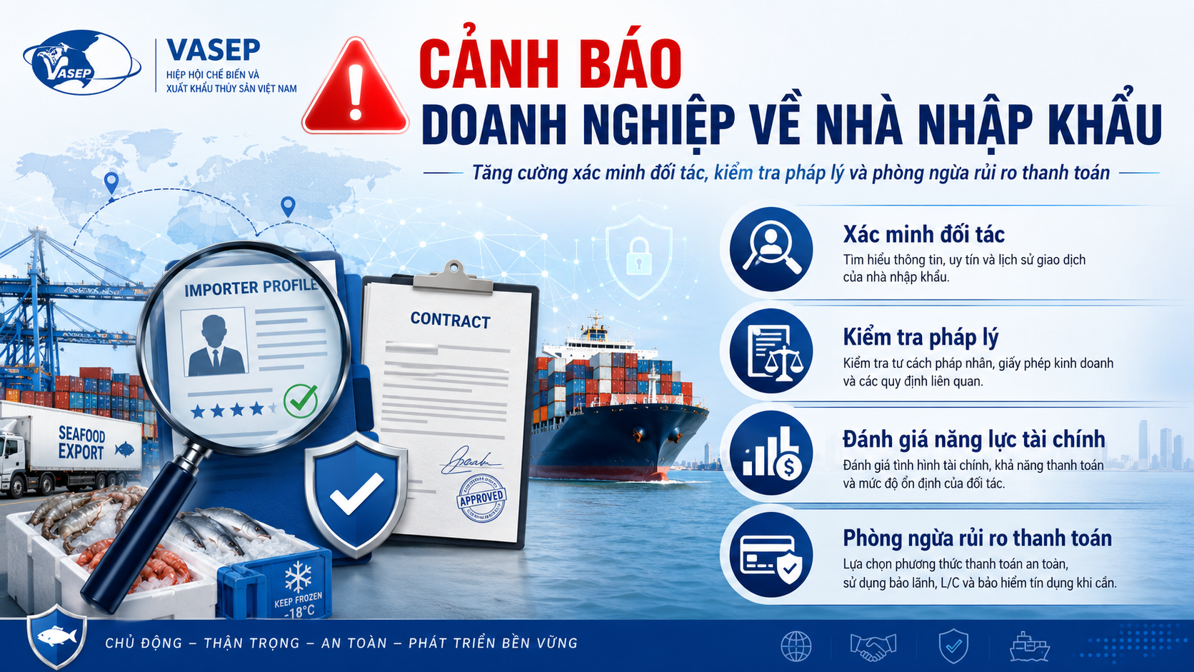 Cảnh báo doanh nghiệp thủy sản khi giao dịch với khách hàng EURL CAP DE FER tại Algeria