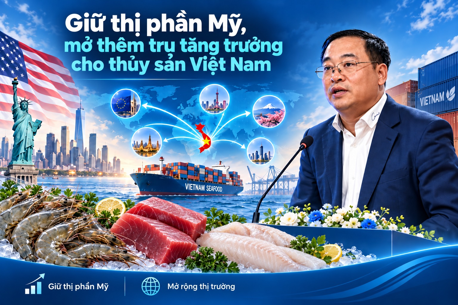 Giữ thị phần Mỹ, mở thêm trụ tăng trưởng cho thủy sản Việt Nam