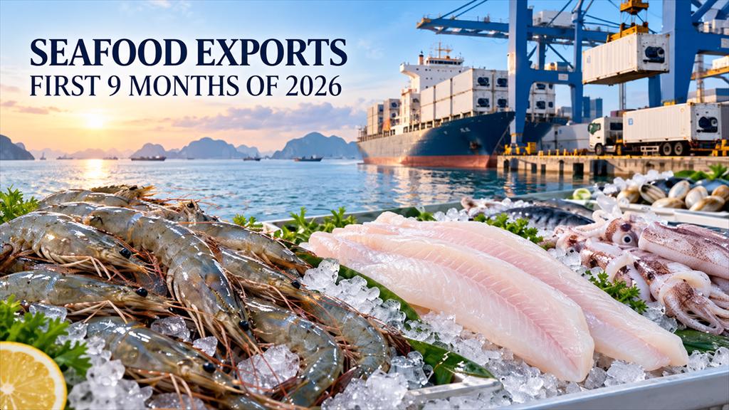 Seafood exports surpass US$9 billion in the first nine months, growth slows in Q4