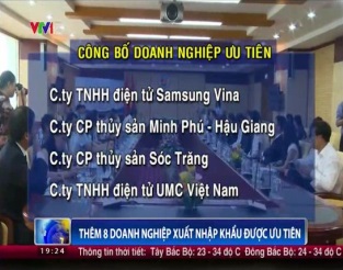 [Video] Thêm 8 doanh nghiệp xuất nhập khẩu được ưu tiên