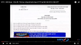 Đối thoại - Chủ đề Thủ tục công bố phù hợp ATTP tại NĐ 382012NĐ-CP