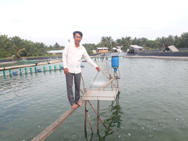 Anh Bùi Văn Phương khởi nghiệp thành công từ mô hình nuôi tôm thẻ chân trắng