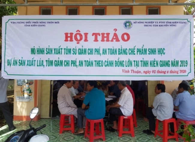 Hội thảo mô hình sản xuất tôm sú giảm chi phí