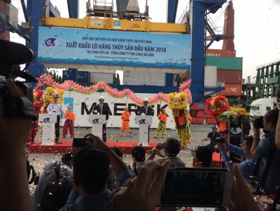 SỰ KIỆN XUẤT KHẨU LÔ HÀNG THỦY SẢN ĐẦU NĂM 2018