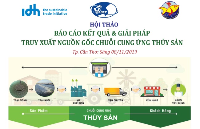 Mời tham dự hội thảo: Báo cáo kết quả khảo sát và Giải pháp Truy xuất nguồn gốc Chuỗi cung ứng thủy sản