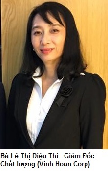 Bà Lê Thị Diệu Thi - Giám Đốc Chất lượng (Vinh Hoan Corp): Đội ngũ quản lý chất lượng của Vĩnh Hoàn được khách hàng đánh giá cao nhờ kiến thức hữu ích từ các khóa đào tạo của VASEP