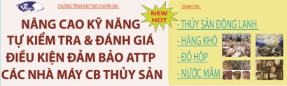19/7/2019 – [Cần Thơ] Khóa đào tạo “Nâng cao Kỹ năng tự kiểm tra & Đánh giá Điều kiện Đảm bảo ATTP các Nhà máy Chế biến Thủy sản”