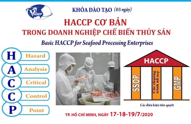 Mời tham dự khóa đào tạo “HACCP cơ bản trong doanh nghiệp chế biến thủy sản”