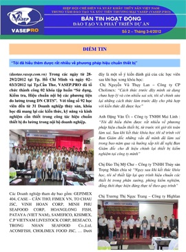 Bản tin hoạt động đào tạo và phát triển dự án số 2 - tháng 3-4/2012