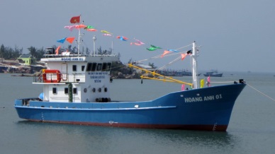 The first modern metal vessel for Quang Ngai fishermen
