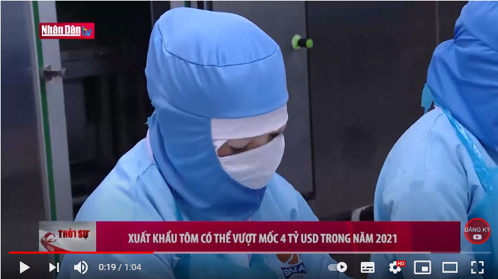 Xuất khẩu tôm có thể vượt mốc 4 tỷ USD trong năm 2021